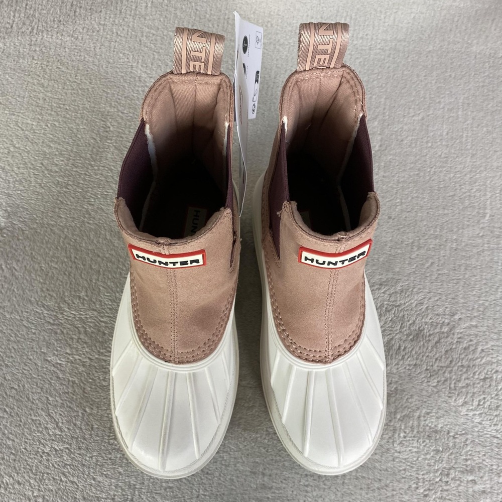 Hunter Sutton Boots Womens Size 5 Pink Insulated Chelsea Duck Snow Waterproof - Picture 10 of 11